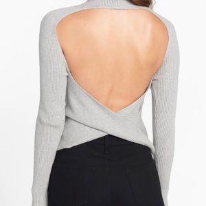 Alloy Apparel Lily Ribbed Backless Sweater NWT